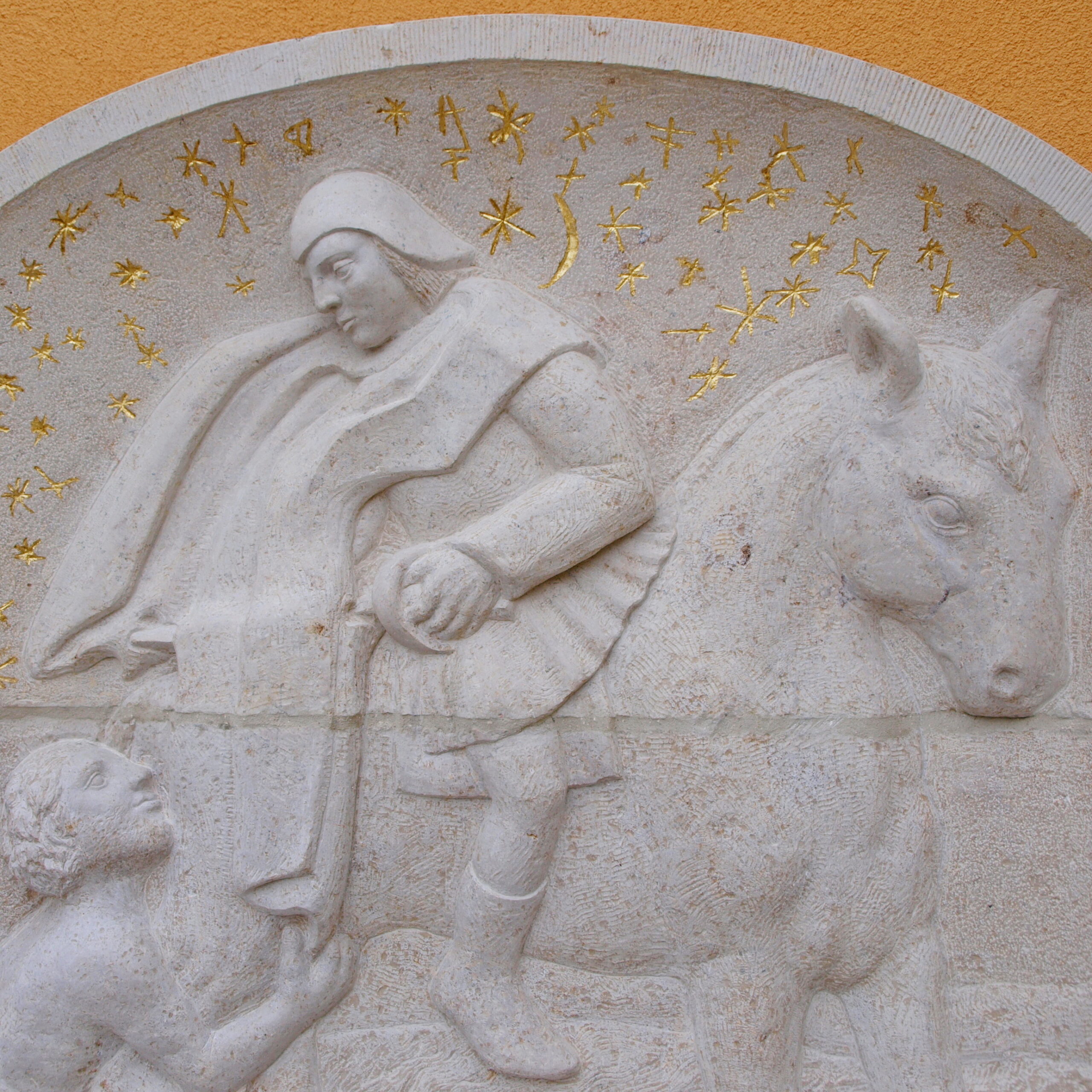 St. Martin teilt den Mantel, Relief Kita Biesenthal